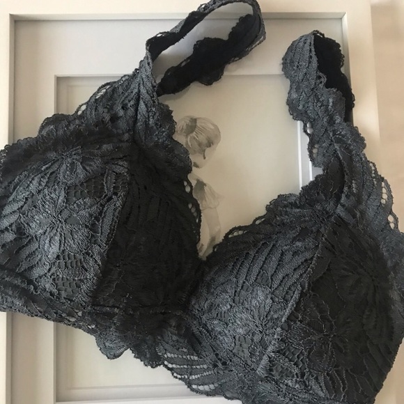 AERIE M Lace Gray Bralette - Picture 1 of 4